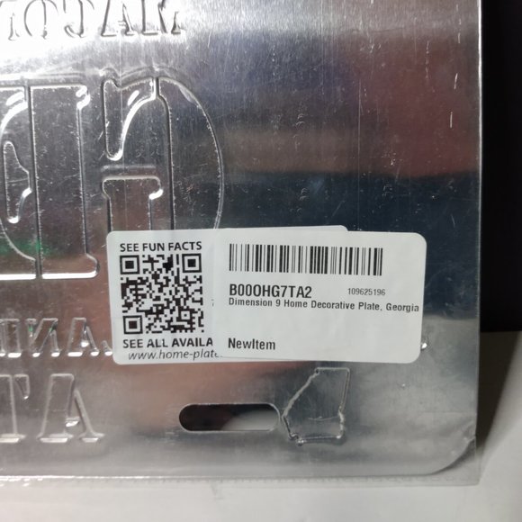 Dimension 9 Home Decorative Plate/Metal Tin Sign Georgia - Picture 3 of 4